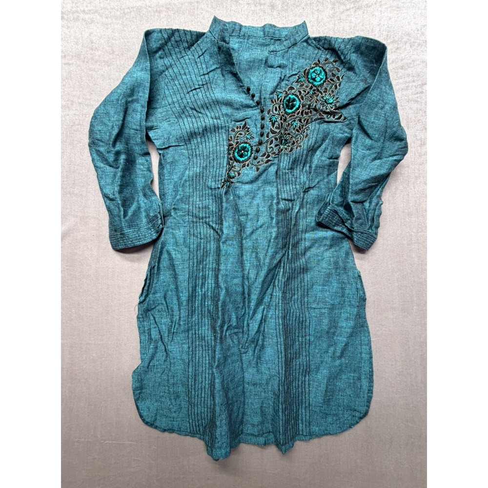 Islamic Pacific Blue Wedding Shirt Size Small Blue Green